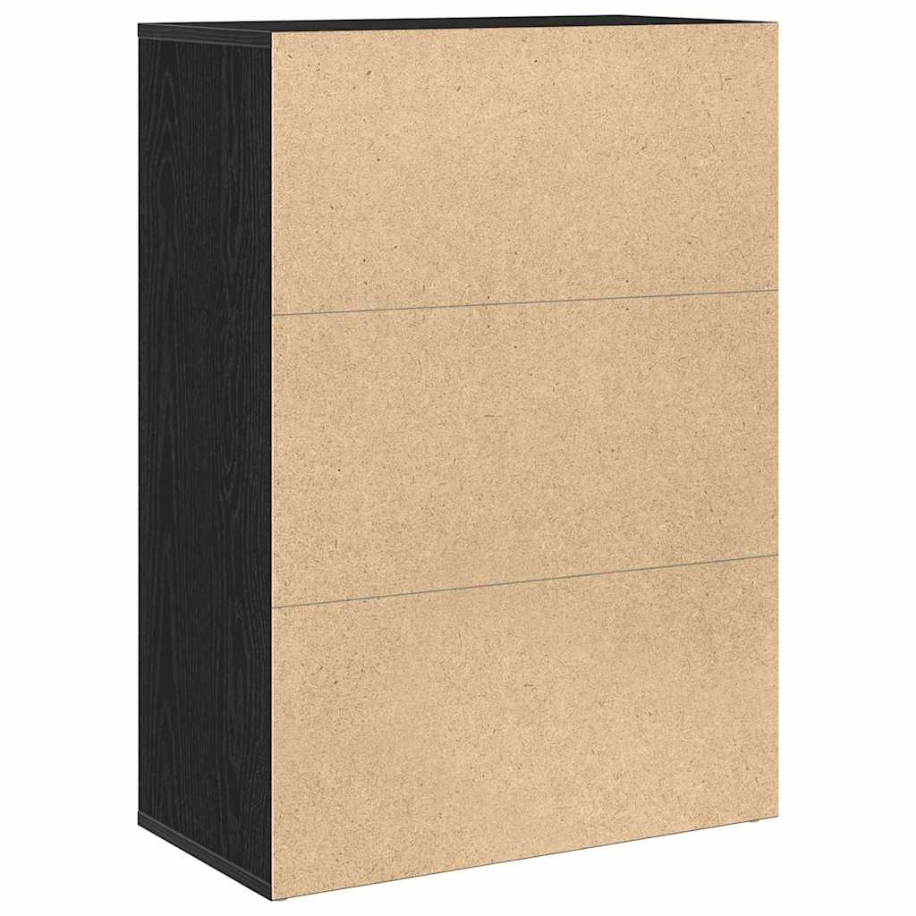 vidaXL Bufet Czarny Dąb 60 x 31 x 84 cm Materiał drewnopochodny