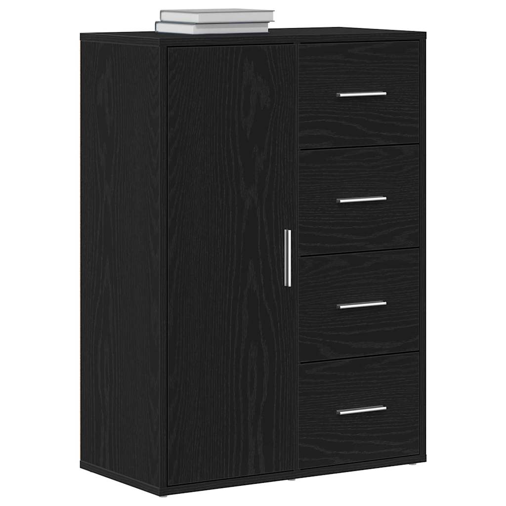 vidaXL Bufet Czarny Dąb 60 x 31 x 84 cm Materiał drewnopochodny