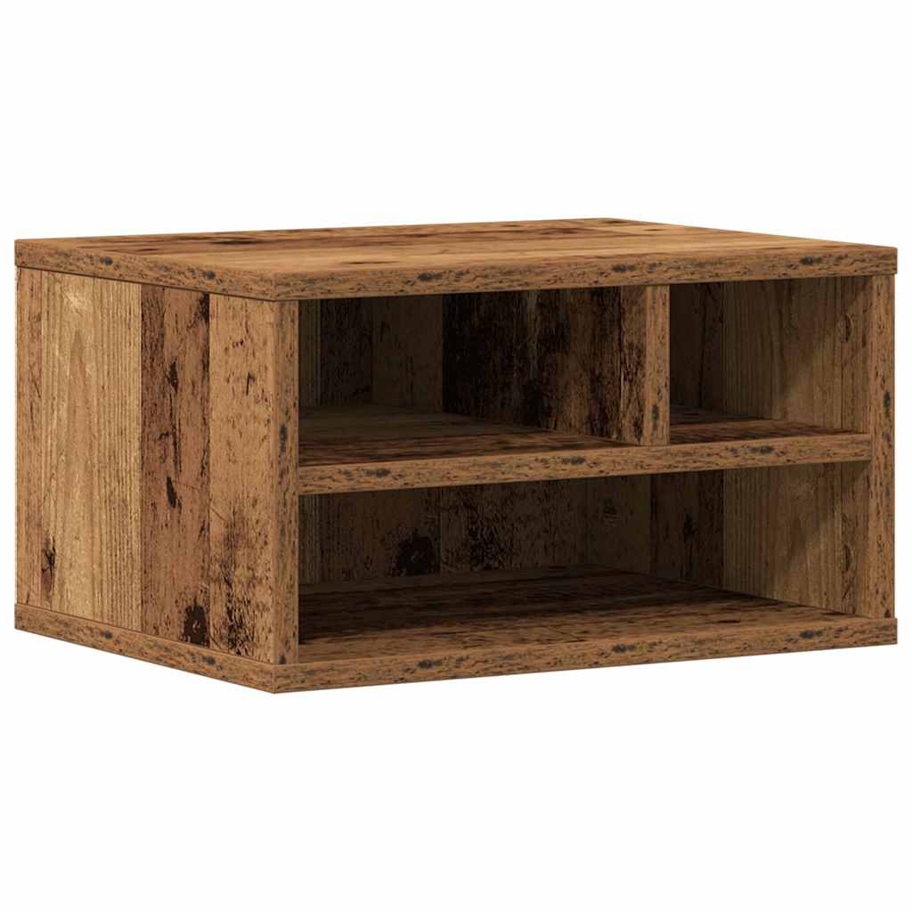 vidaXL Stojak na drukarkę Stare drewno 40 x 32 x 22,5 cm