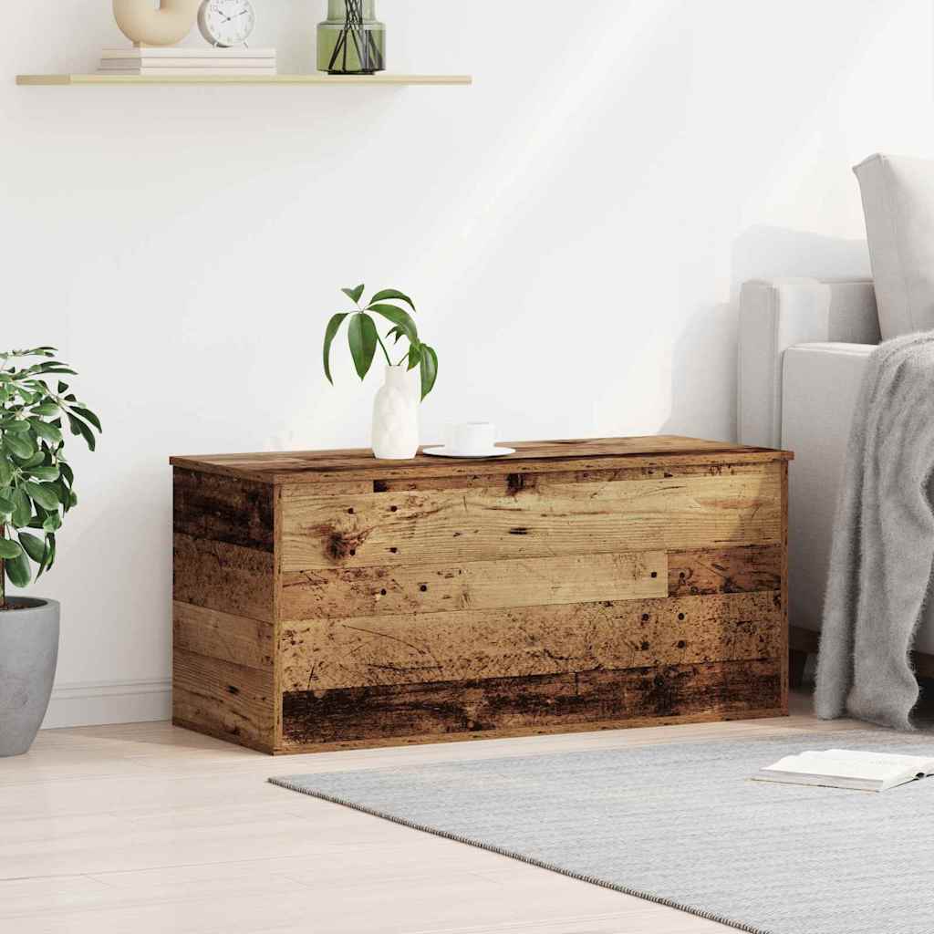 vidaXL Skrzynia do przechowywania Stare drewno 100 x 42 x 46 cm