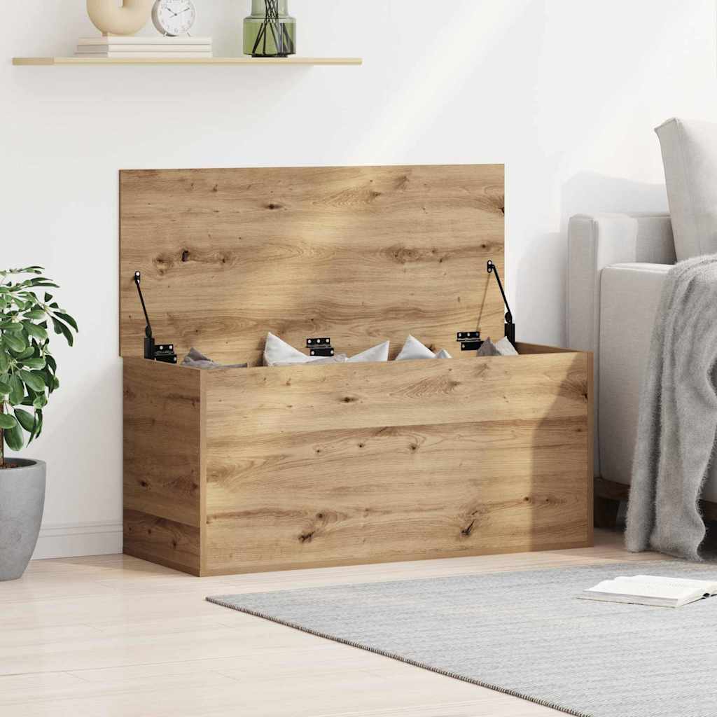 vidaXL Skrzynia do przechowywania dąb artisan 100 x 42 x 46 cm