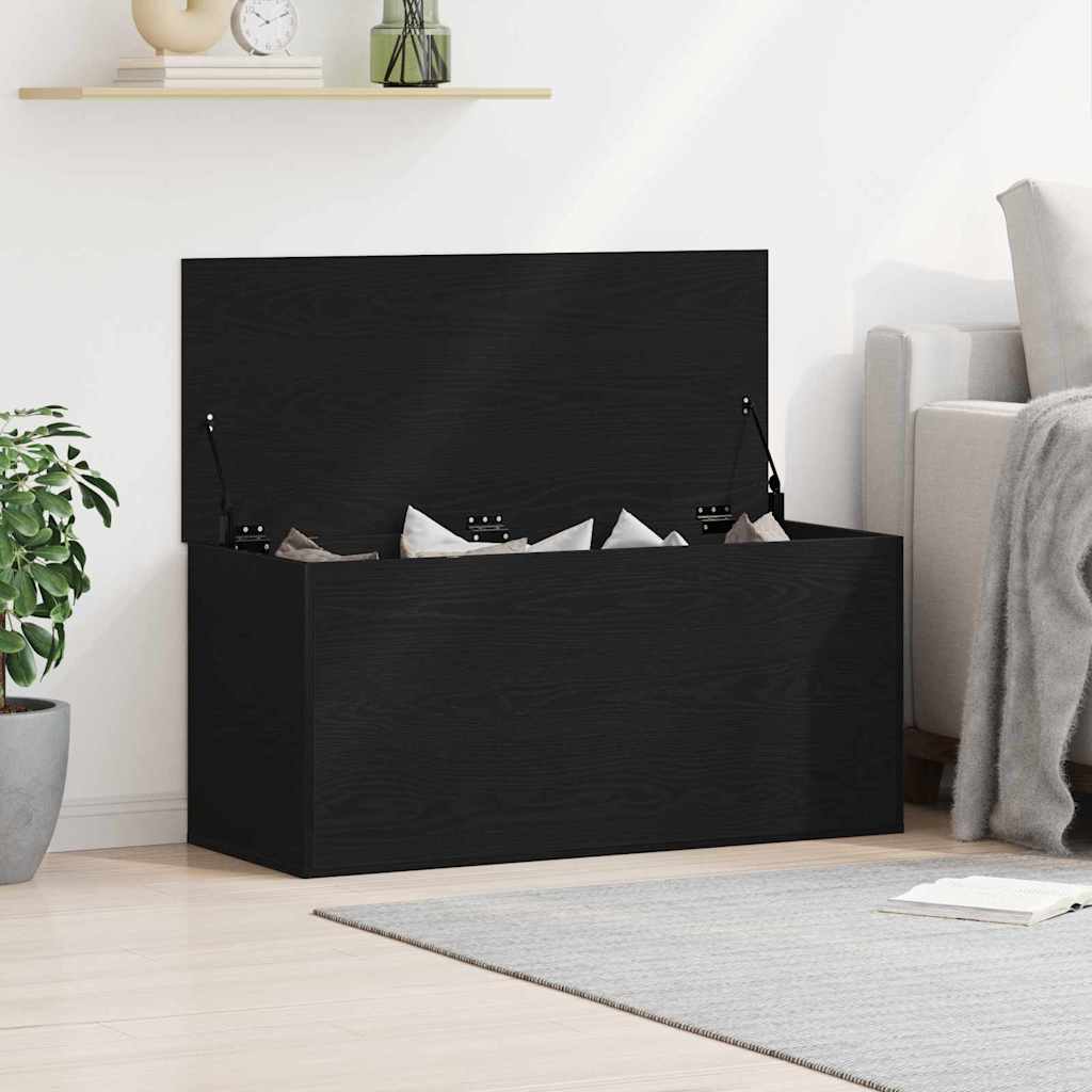 vidaXL Skrzynia do przechowywania Czarny dąb 100 x 42 x 46 cm