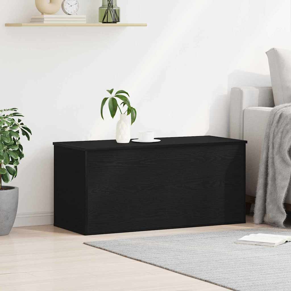 vidaXL Skrzynia do przechowywania Czarny dąb 100 x 42 x 46 cm