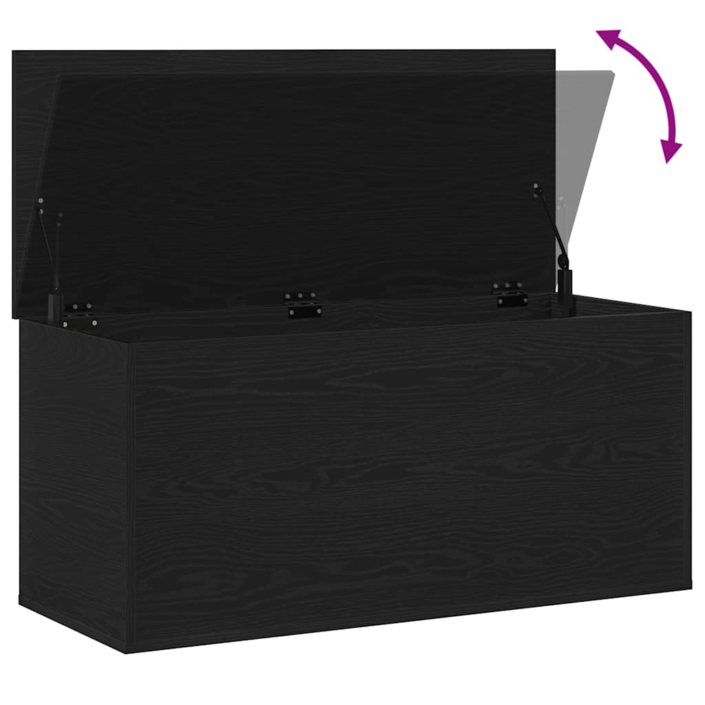 vidaXL Skrzynia do przechowywania Czarny dąb 100 x 42 x 46 cm