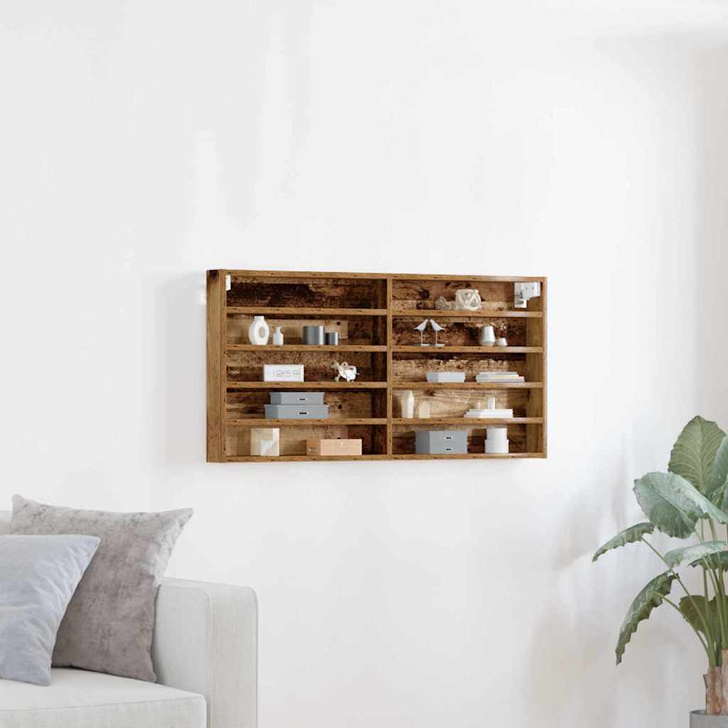 vidaXL Witryna Stare drewno 100 x 8,5 x 50 cm Materiał drewnopochodny