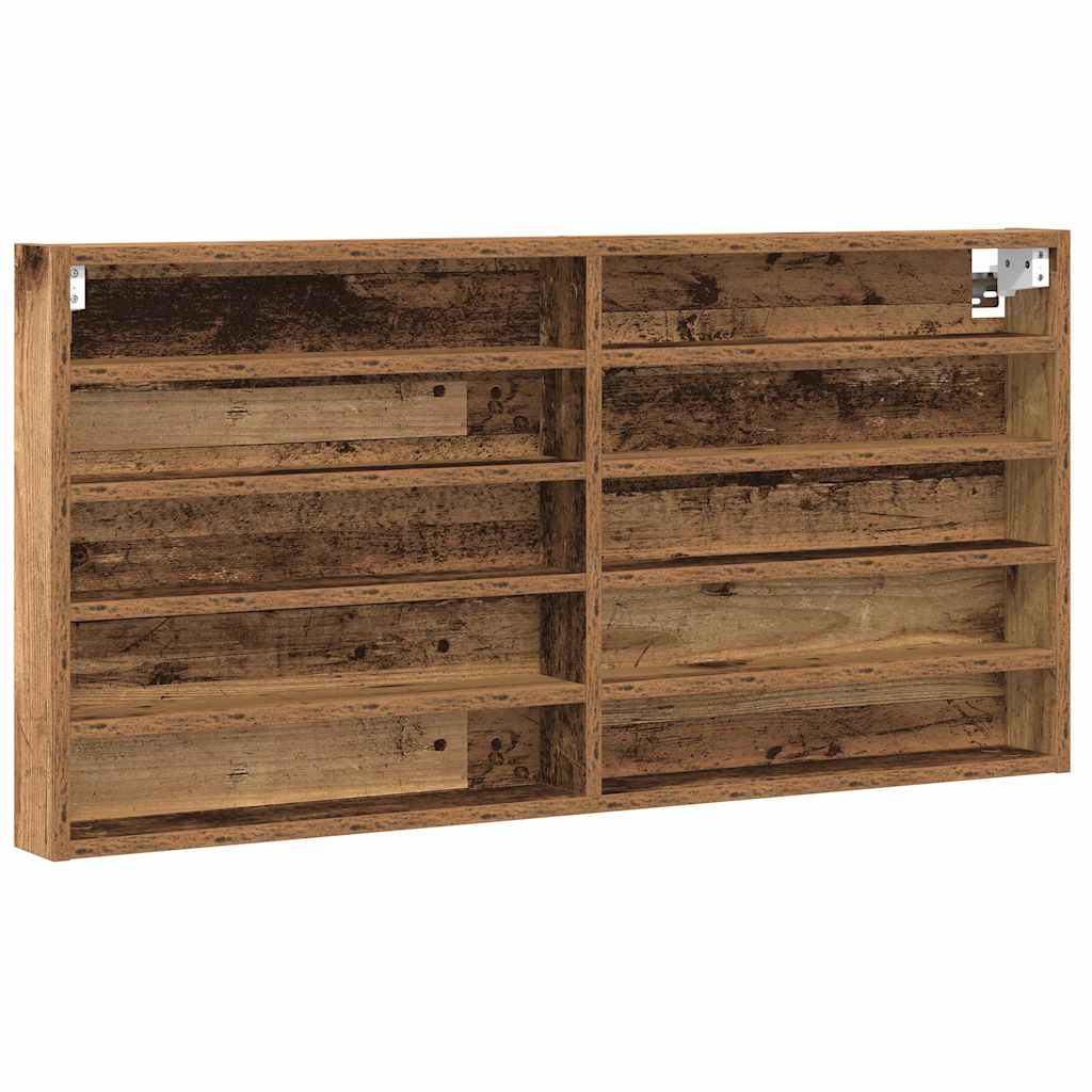 vidaXL Witryna Stare drewno 100 x 8,5 x 50 cm Materiał drewnopochodny