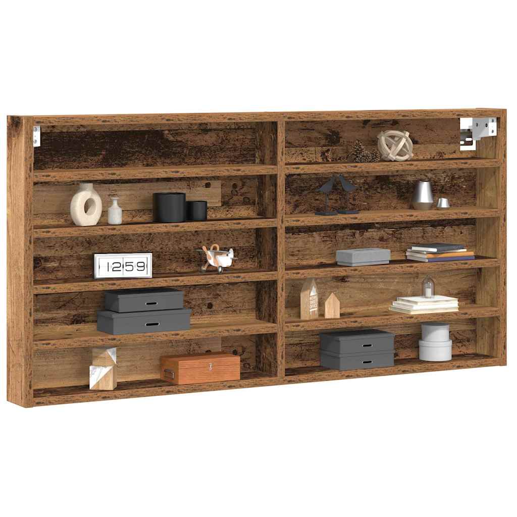 vidaXL Witryna Stare drewno 100 x 8,5 x 50 cm Materiał drewnopochodny