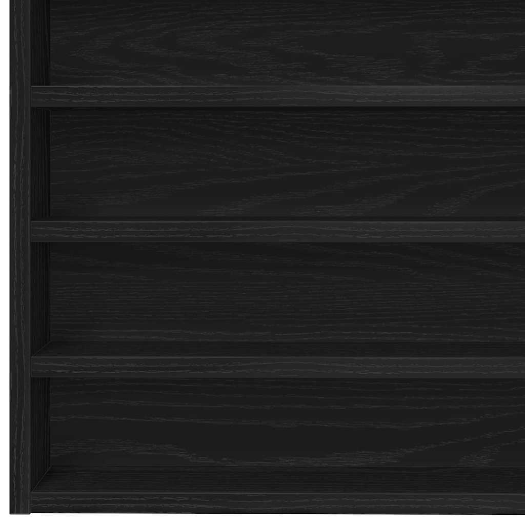vidaXL Witryna Czarny Dąb 100 x 8,5 x 50 cm Materiał drewnopochodny