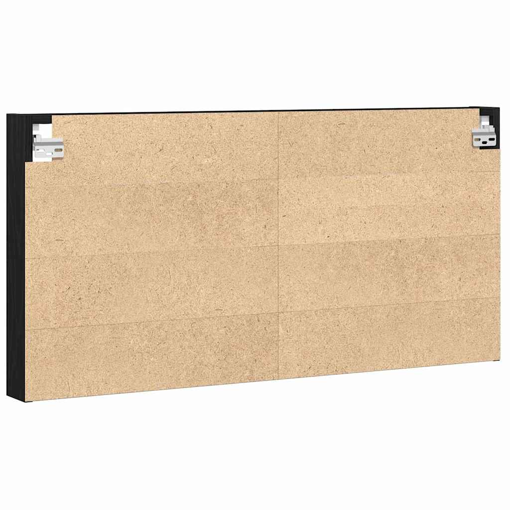 vidaXL Witryna Czarny Dąb 100 x 8,5 x 50 cm Materiał drewnopochodny