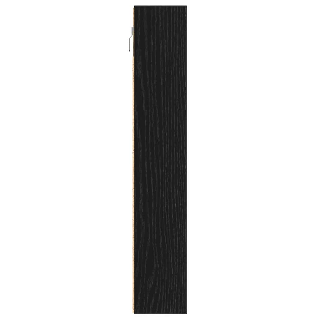 vidaXL Witryna Czarny Dąb 100 x 8,5 x 50 cm Materiał drewnopochodny