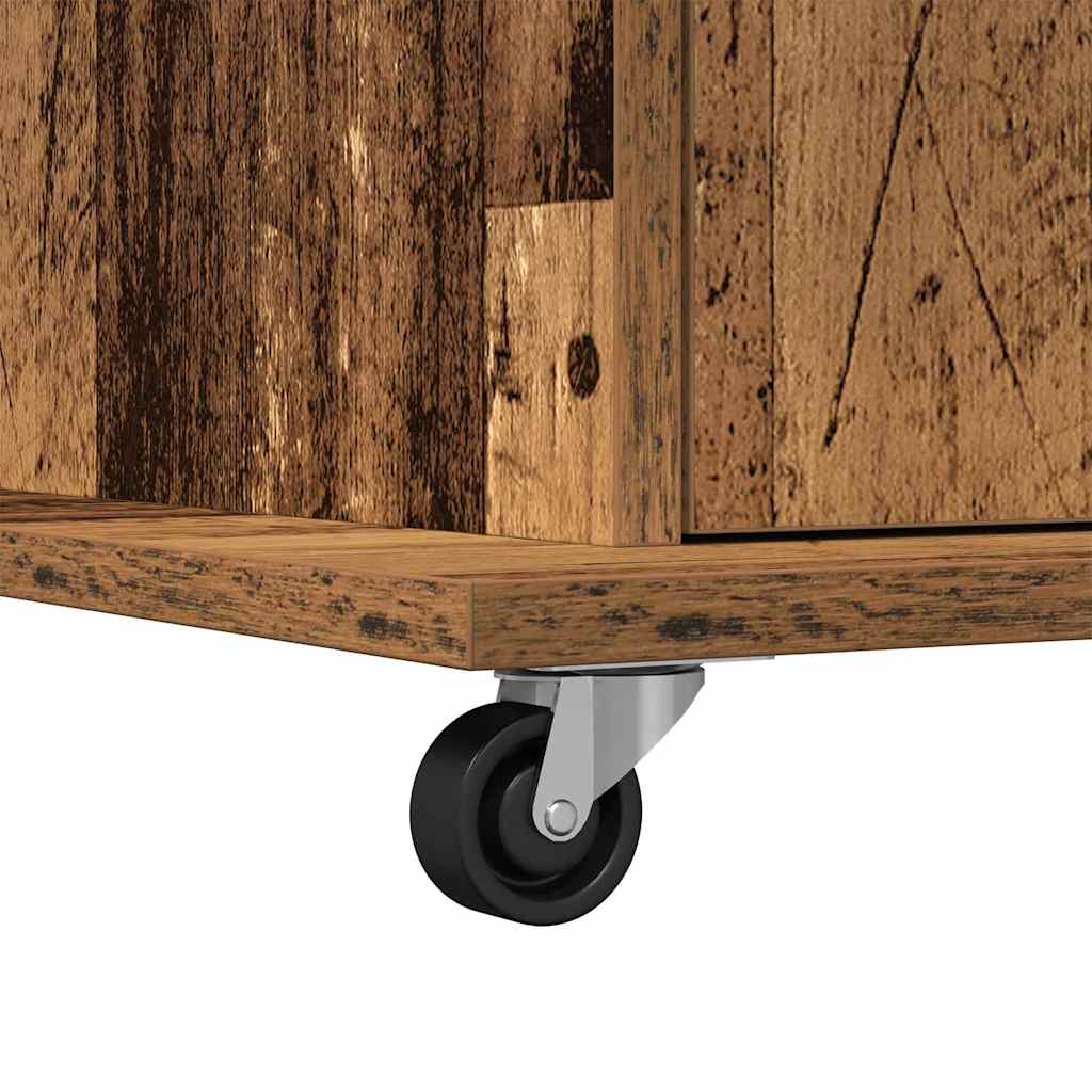 vidaXL Podium Stare drewno 55 x 55 x 107 cm Materiał drewnopochodny