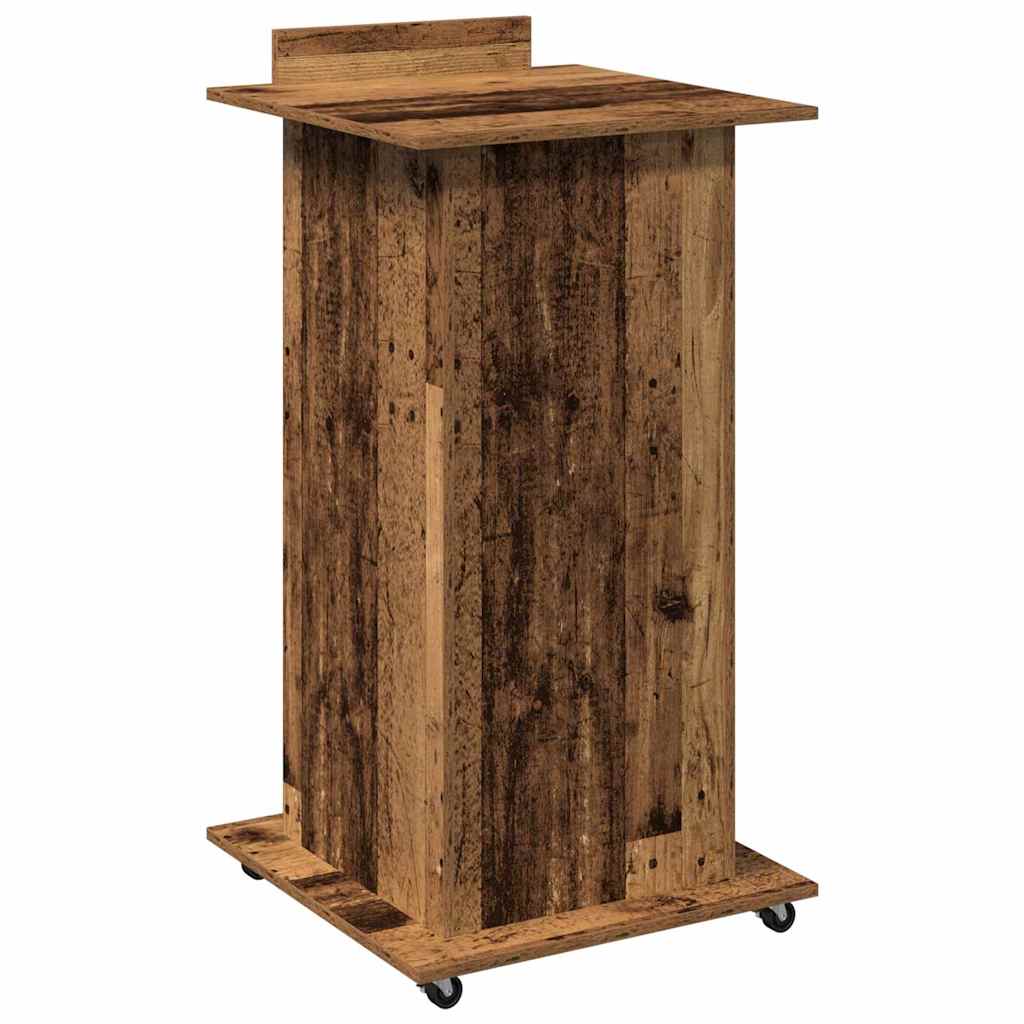 vidaXL Podium Stare drewno 55 x 55 x 107 cm Materiał drewnopochodny