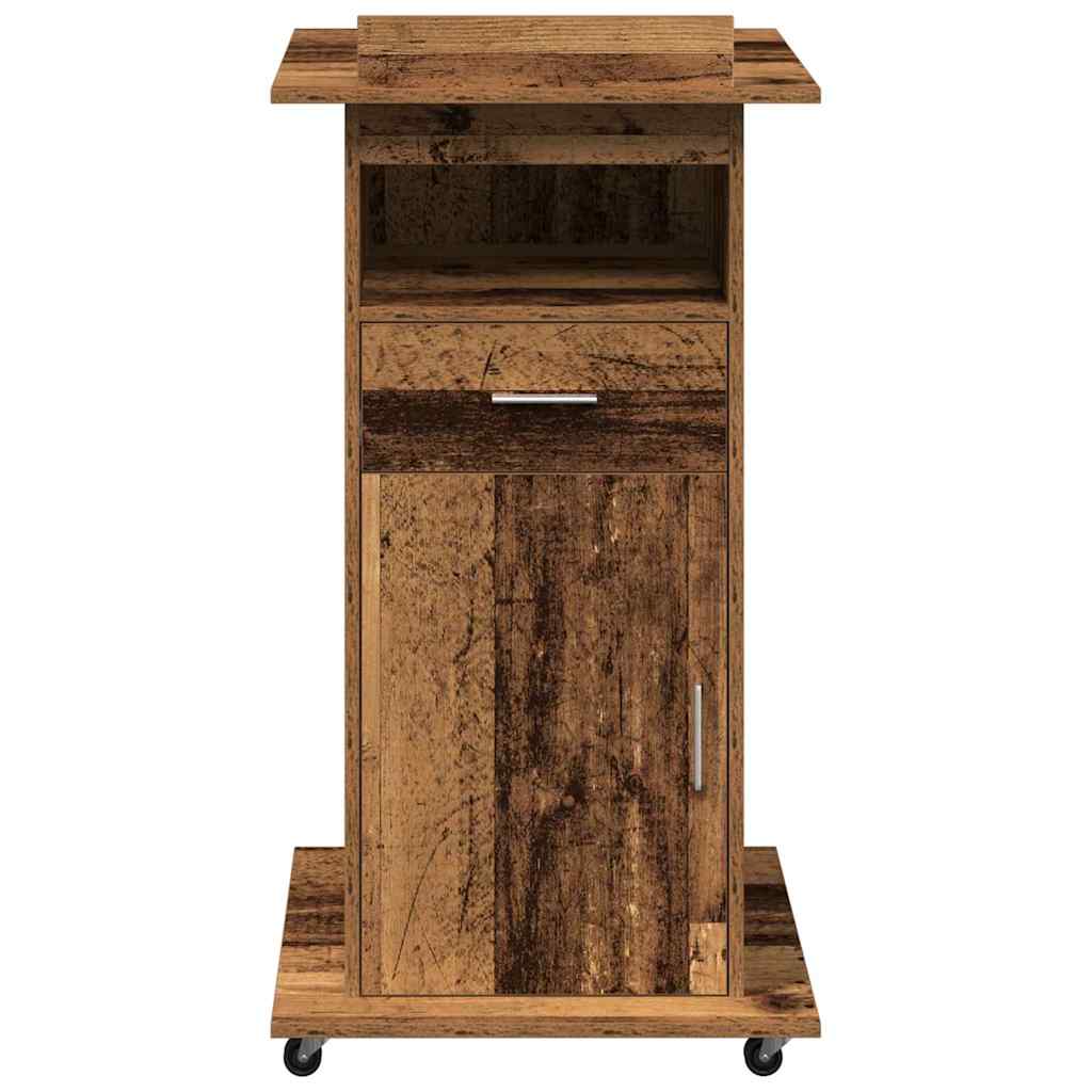 vidaXL Podium Stare drewno 55 x 55 x 107 cm Materiał drewnopochodny