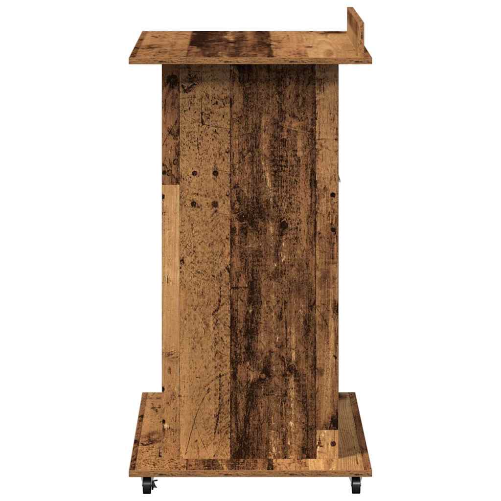 vidaXL Podium Stare drewno 55 x 55 x 107 cm Materiał drewnopochodny
