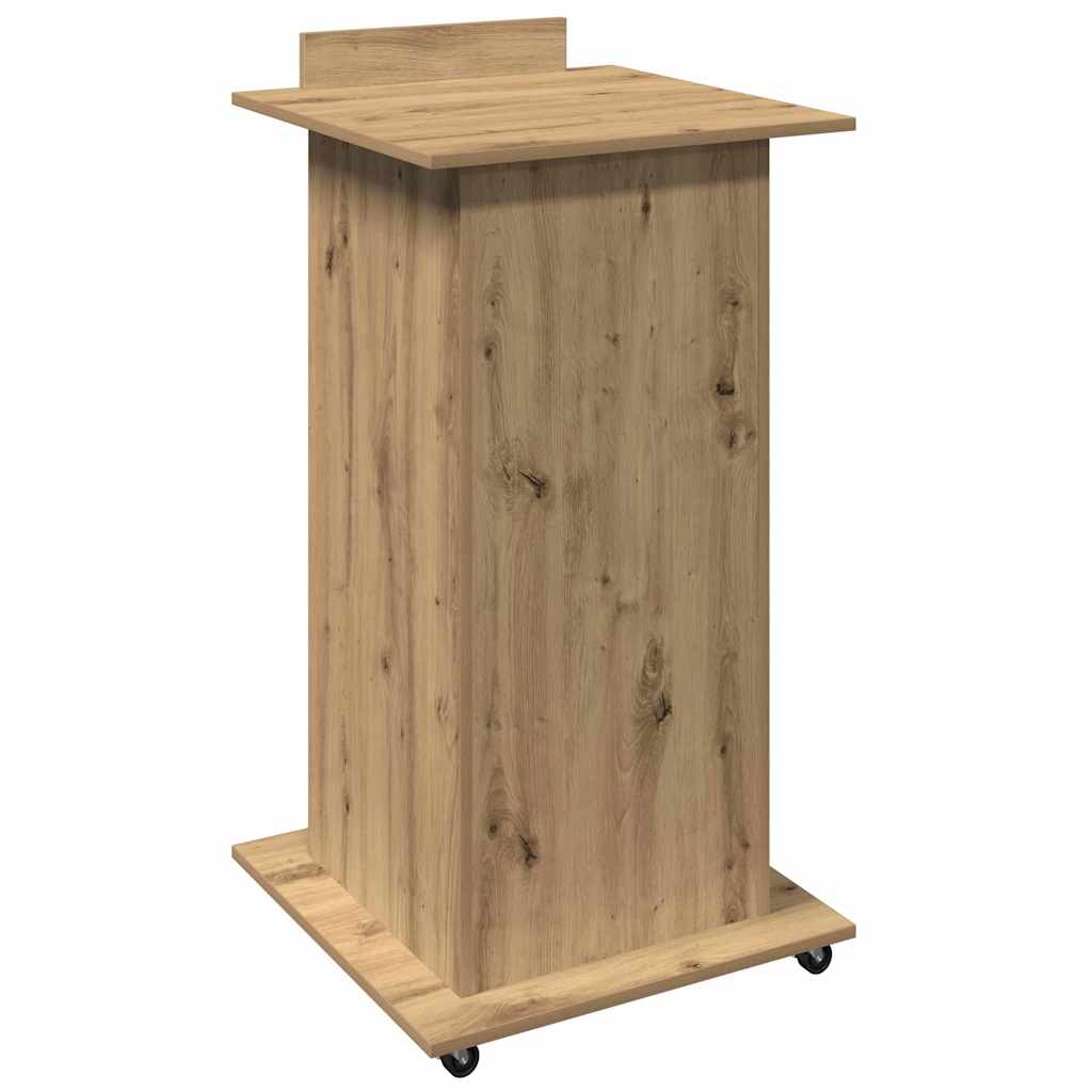 vidaXL Podium z szufladą z półką Dąb rzemieślniczy 55 x 55 x 107 cm