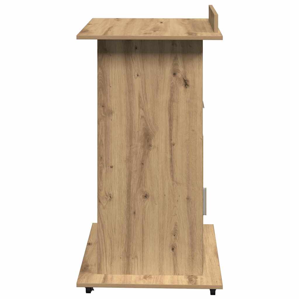 vidaXL Podium z szufladą z półką Dąb rzemieślniczy 55 x 55 x 107 cm