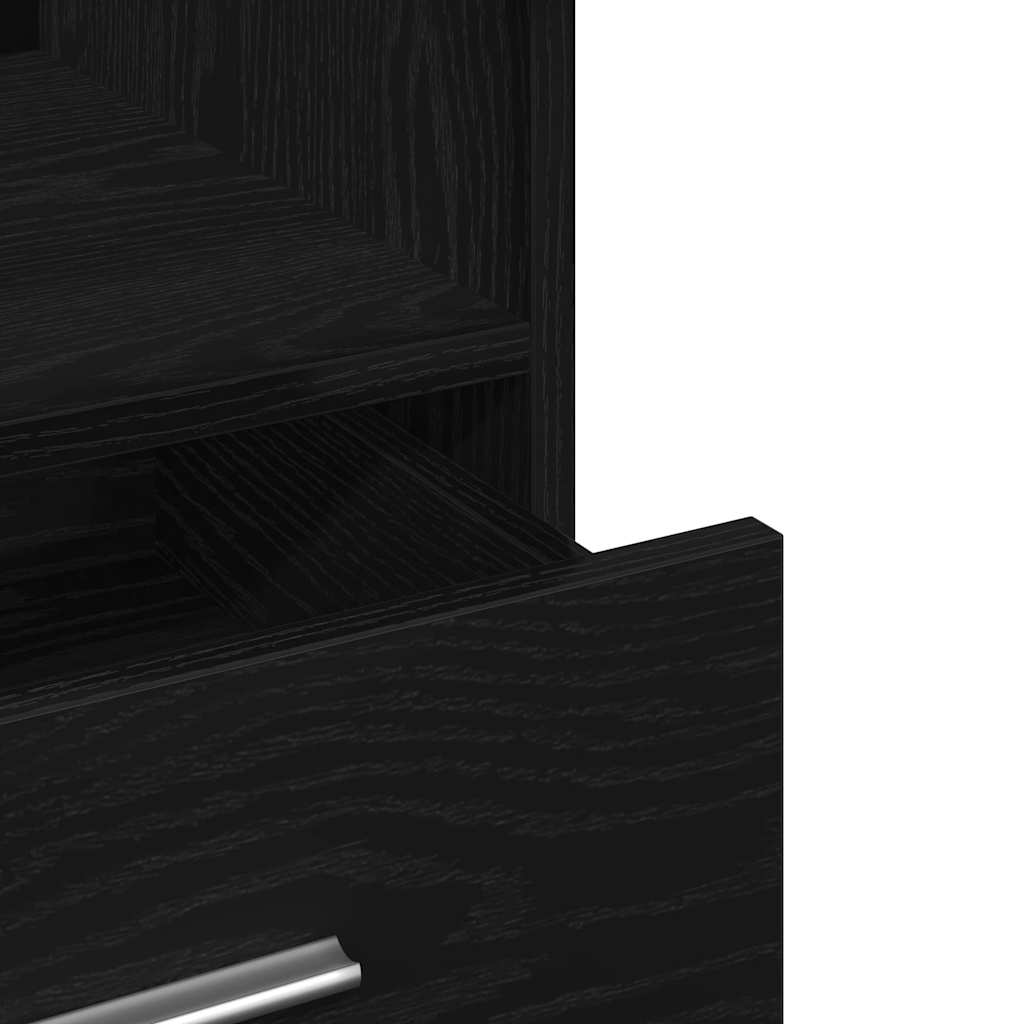 vidaXL Podium Czarny Dąb 55 x 55 x 107 cm Materiał drewnopochodny