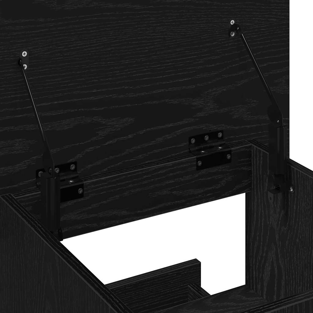 vidaXL Podium Czarny Dąb 55 x 55 x 107 cm Materiał drewnopochodny