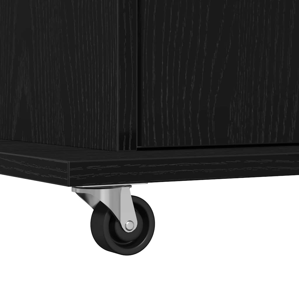 vidaXL Podium Czarny Dąb 55 x 55 x 107 cm Materiał drewnopochodny