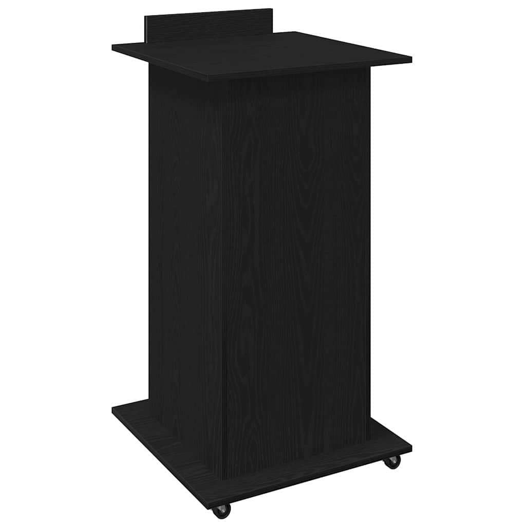 vidaXL Podium Czarny Dąb 55 x 55 x 107 cm Materiał drewnopochodny