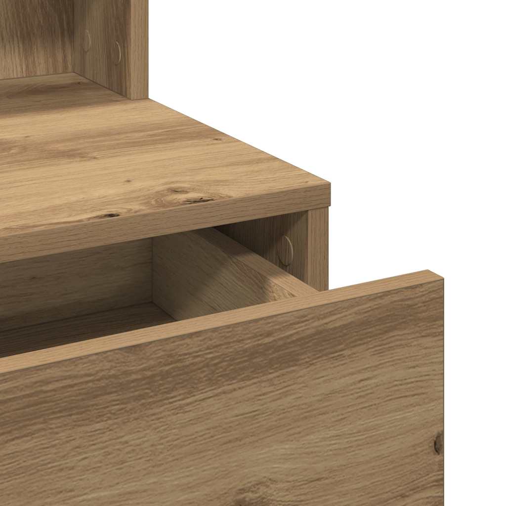 vidaXL Toaletka dąb artisan 80 x 41 x 144.5 cm Materiał drewnopochodny