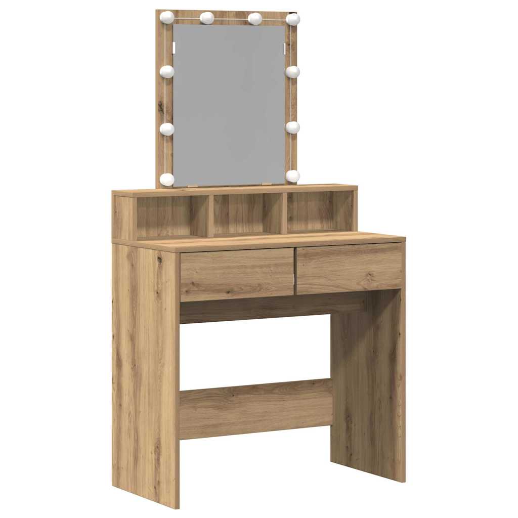 vidaXL Toaletka dąb artisan 80 x 41 x 144.5 cm Materiał drewnopochodny