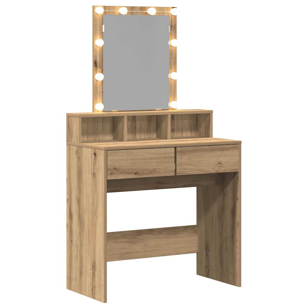 vidaXL Toaletka dąb artisan 80 x 41 x 144.5 cm Materiał drewnopochodny