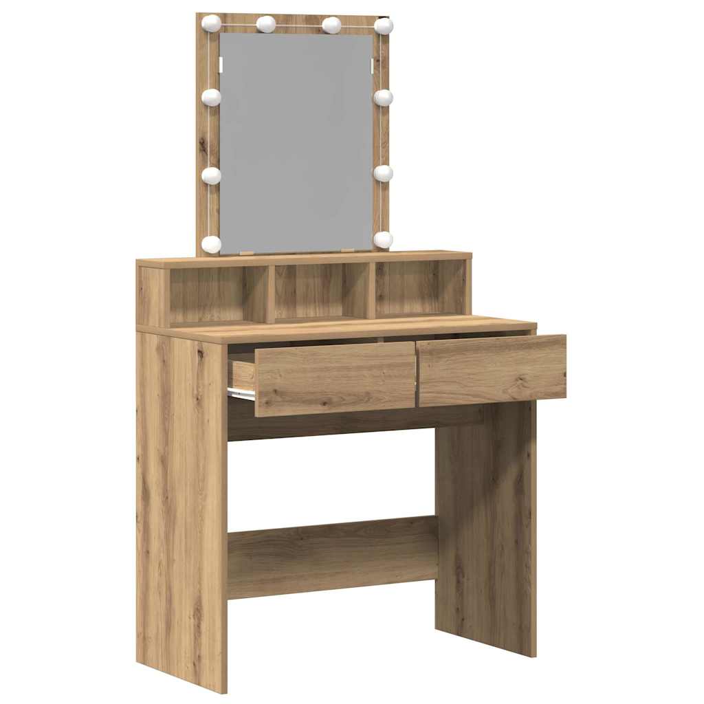 vidaXL Toaletka dąb artisan 80 x 41 x 144.5 cm Materiał drewnopochodny