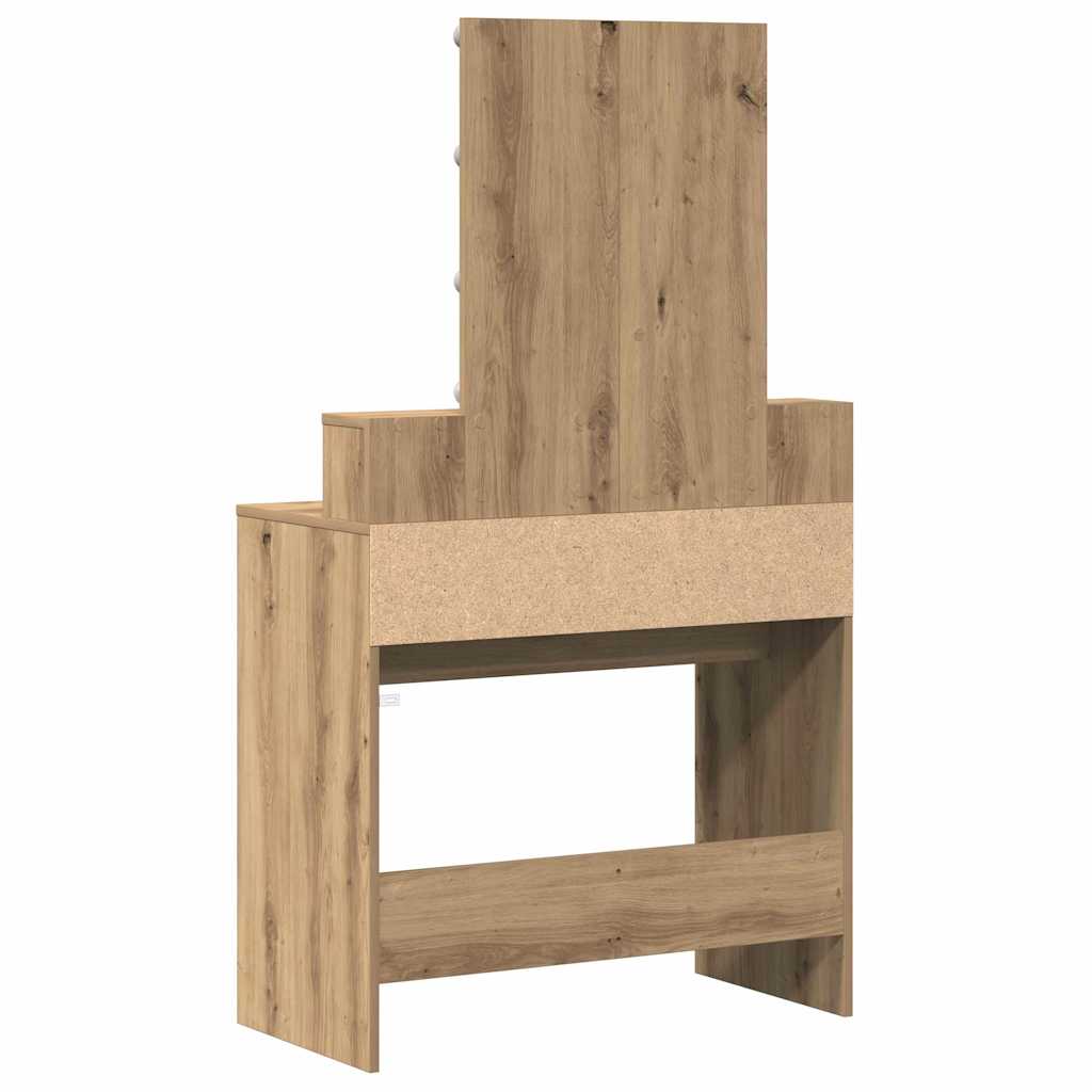 vidaXL Toaletka dąb artisan 80 x 41 x 144.5 cm Materiał drewnopochodny