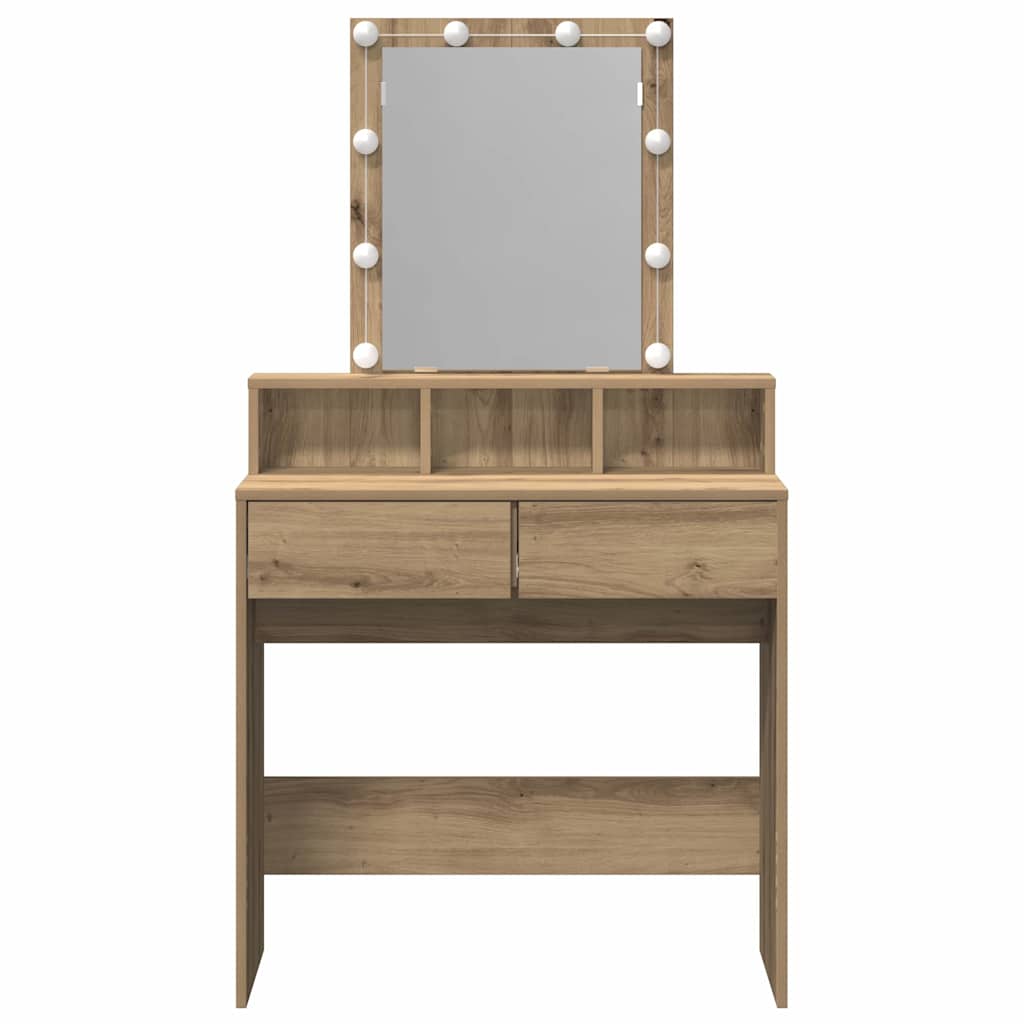 vidaXL Toaletka dąb artisan 80 x 41 x 144.5 cm Materiał drewnopochodny