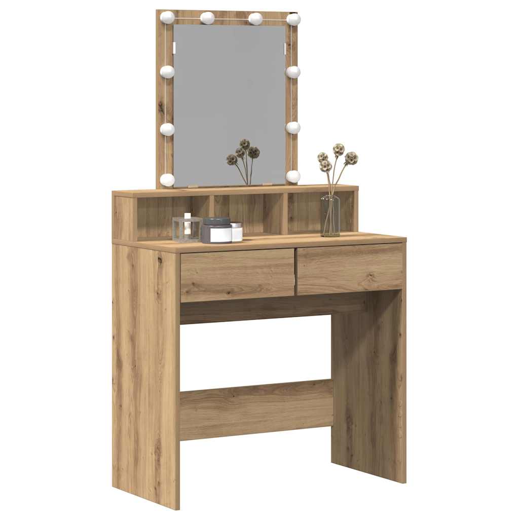 vidaXL Toaletka dąb artisan 80 x 41 x 144.5 cm Materiał drewnopochodny