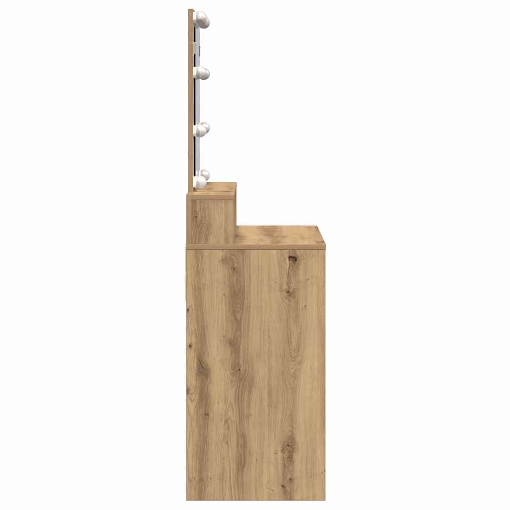 vidaXL Toaletka dąb artisan 80 x 41 x 144.5 cm Materiał drewnopochodny
