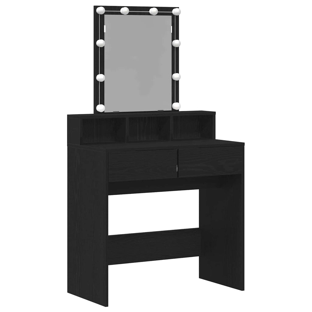 vidaXL Toaletka Czarny dąb 80 x 41 x 144.5 cm Materiał drewnopochodny