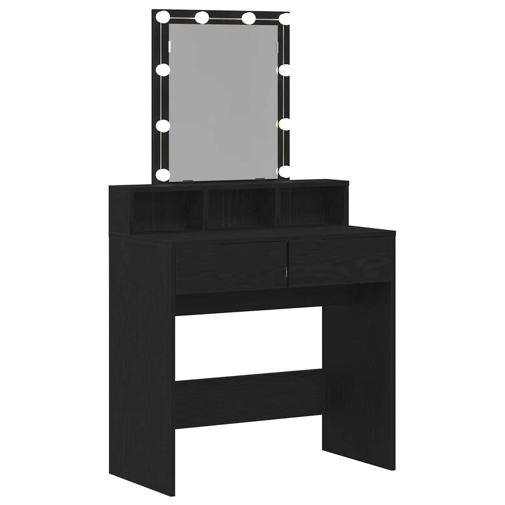 vidaXL Toaletka Czarny dąb 80 x 41 x 144.5 cm Materiał drewnopochodny