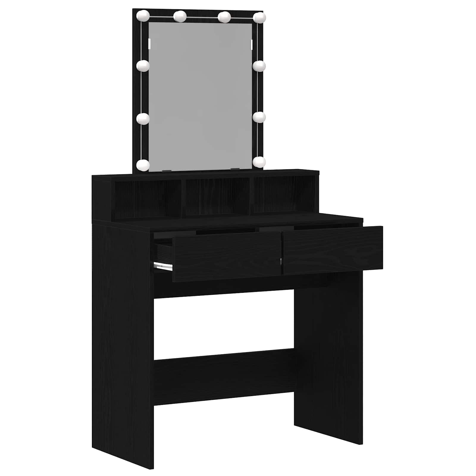 vidaXL Toaletka Czarny dąb 80 x 41 x 144.5 cm Materiał drewnopochodny