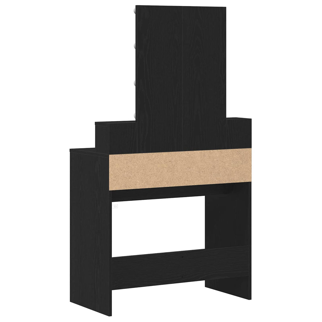 vidaXL Toaletka Czarny dąb 80 x 41 x 144.5 cm Materiał drewnopochodny