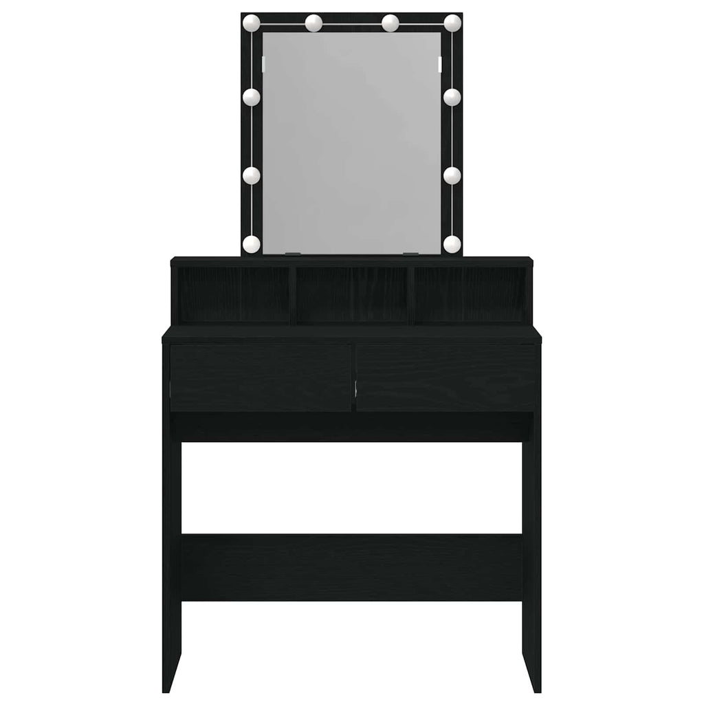 vidaXL Toaletka Czarny dąb 80 x 41 x 144.5 cm Materiał drewnopochodny