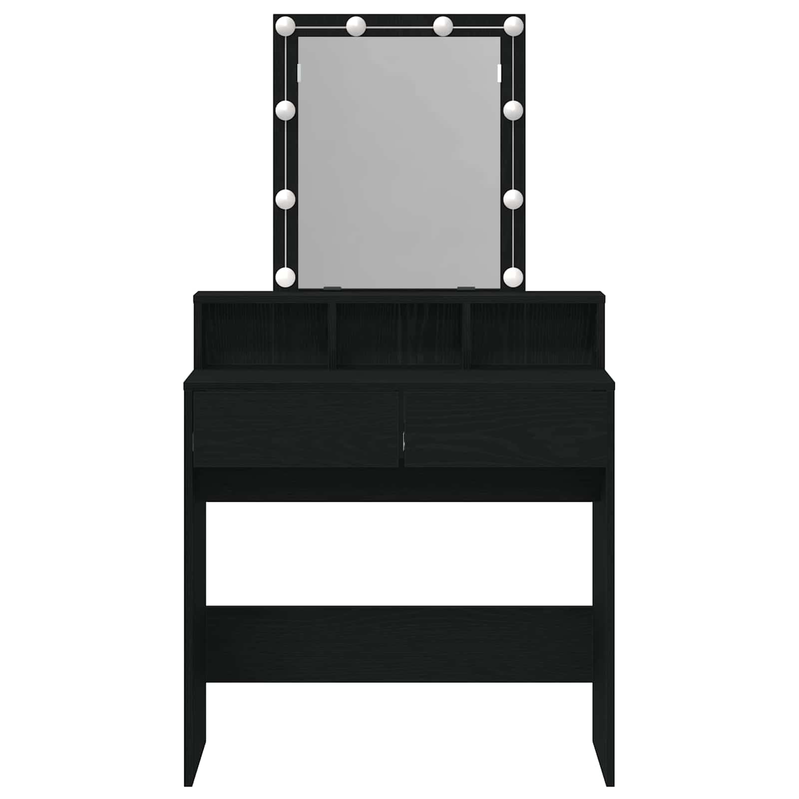 vidaXL Toaletka Czarny dąb 80 x 41 x 144.5 cm Materiał drewnopochodny