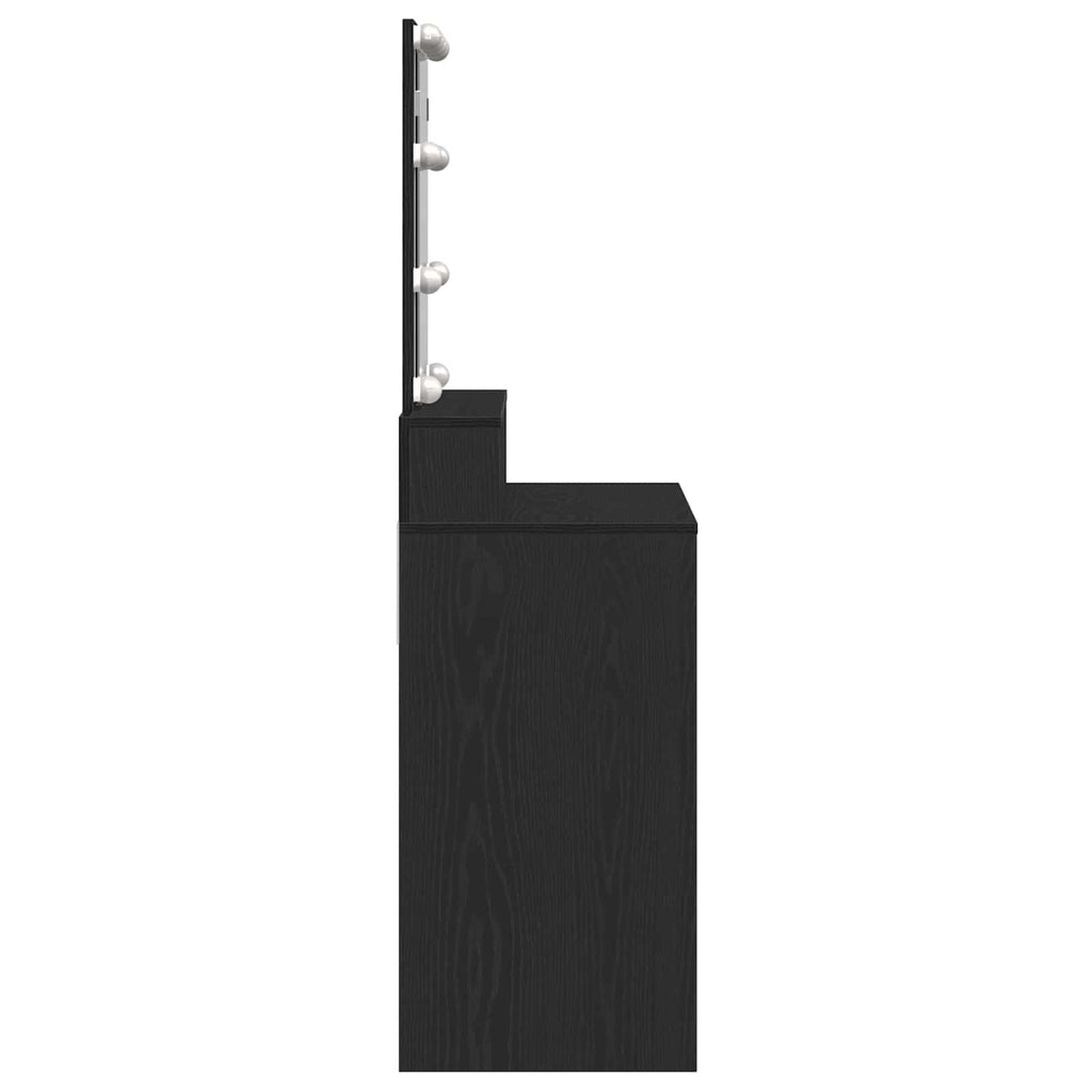 vidaXL Toaletka Czarny dąb 80 x 41 x 144.5 cm Materiał drewnopochodny