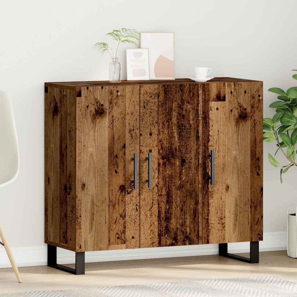 vidaXL Bufet Stare drewno 90 x 34 x 80 cm Materiał drewnopochodny