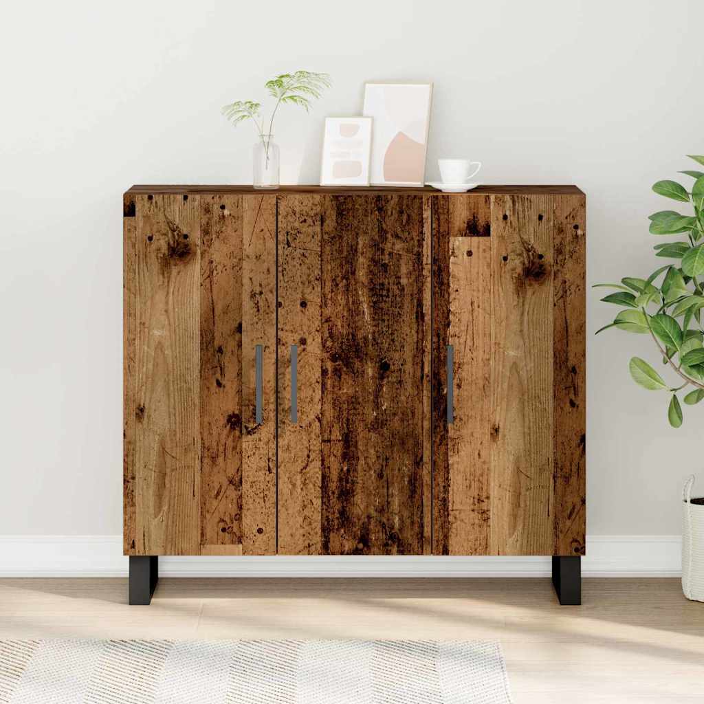 vidaXL Bufet Stare drewno 90 x 34 x 80 cm Materiał drewnopochodny
