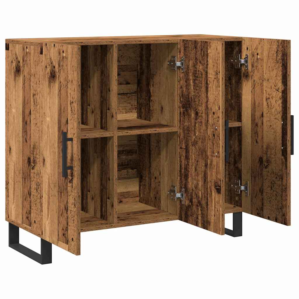 vidaXL Bufet Stare drewno 90 x 34 x 80 cm Materiał drewnopochodny