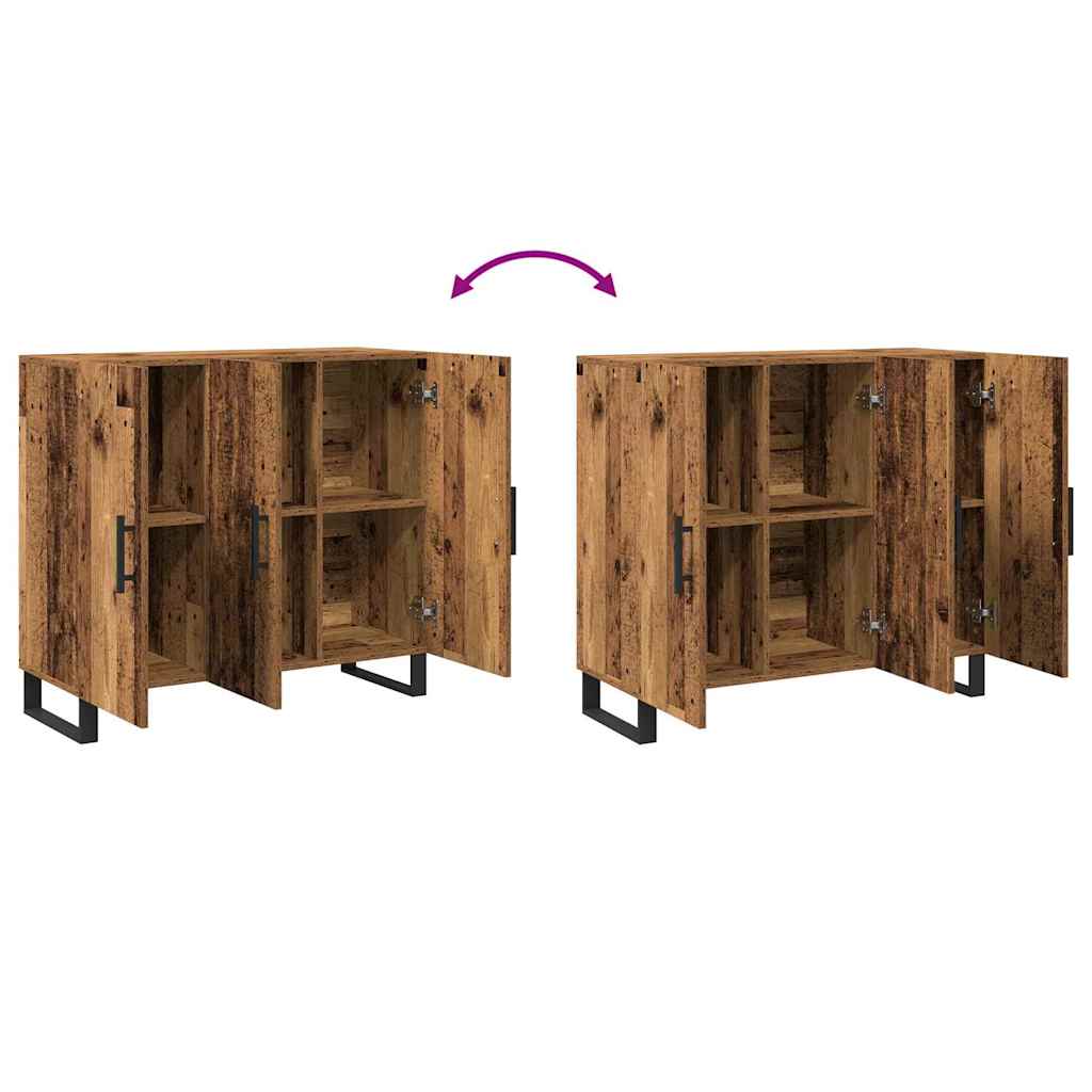 vidaXL Bufet Stare drewno 90 x 34 x 80 cm Materiał drewnopochodny