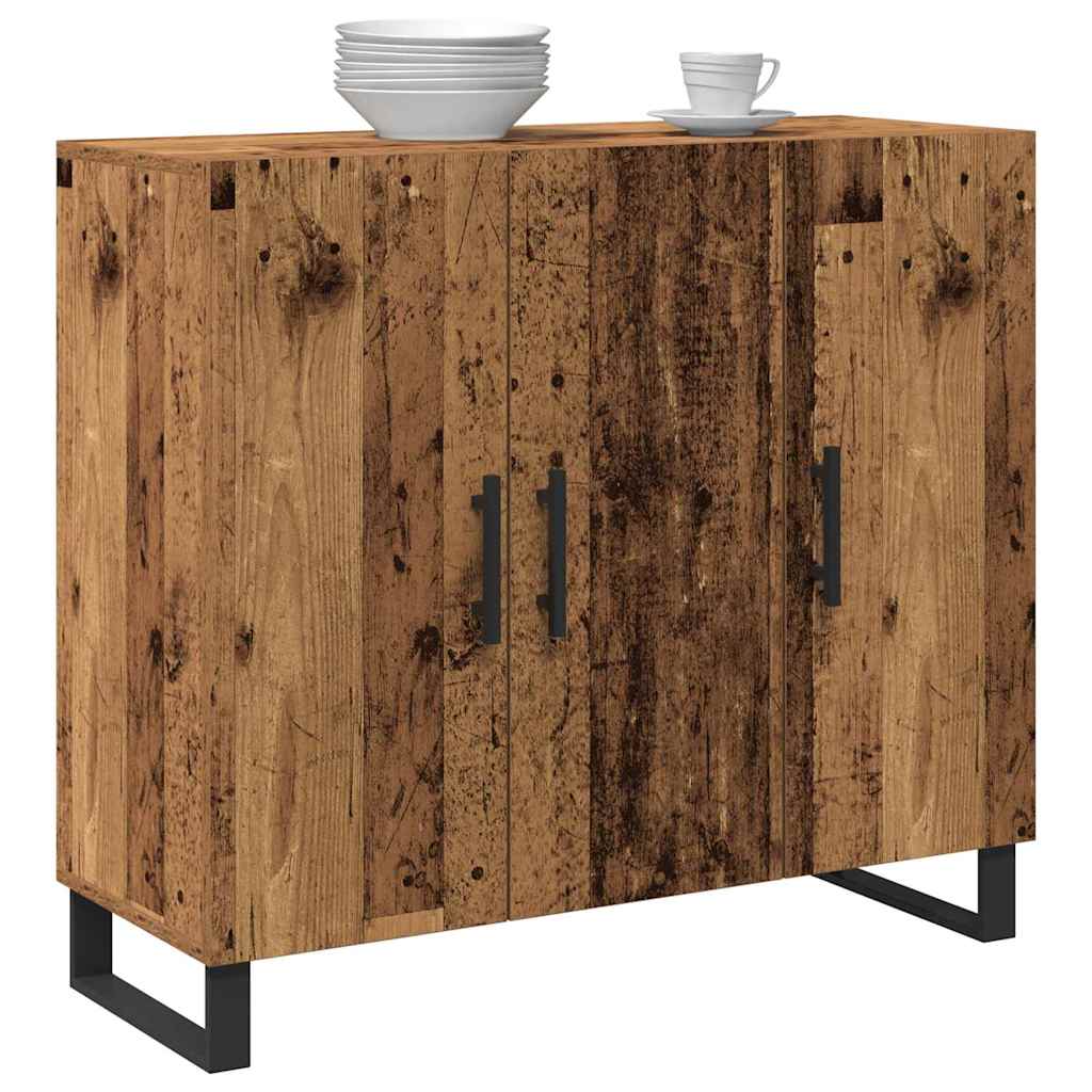 vidaXL Bufet Stare drewno 90 x 34 x 80 cm Materiał drewnopochodny