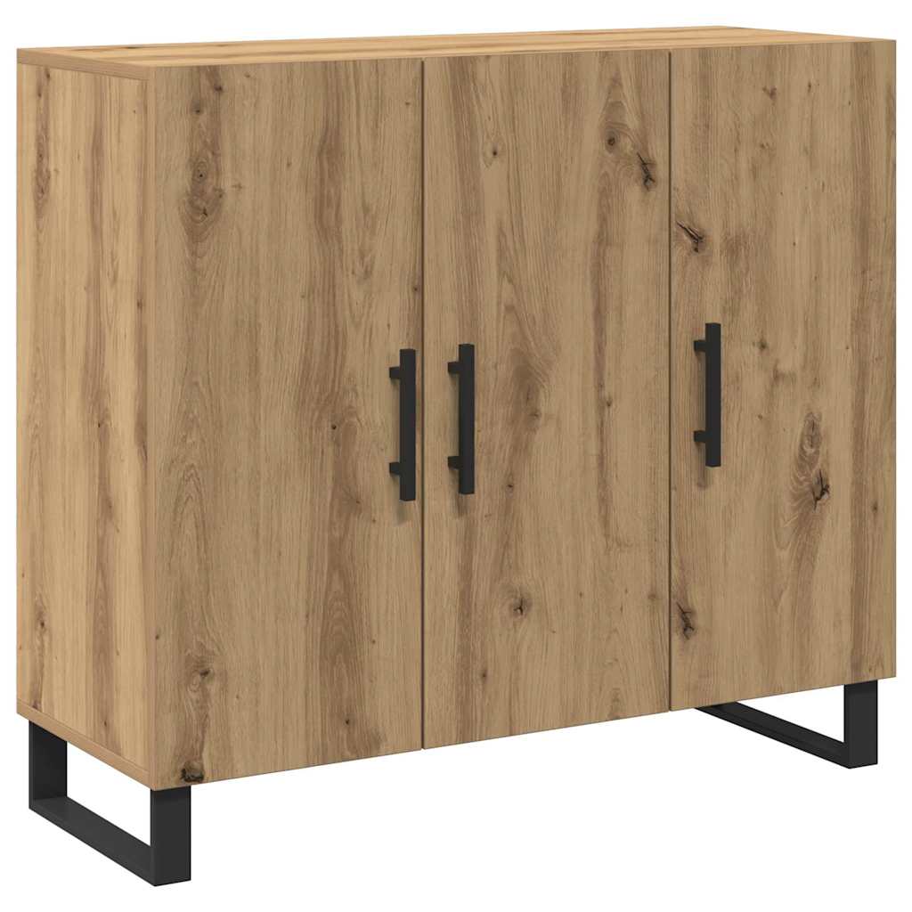 vidaXL Bufet Dąb rzemieślniczy 90 x 34 x 80 cm Materiał drewnopochodny