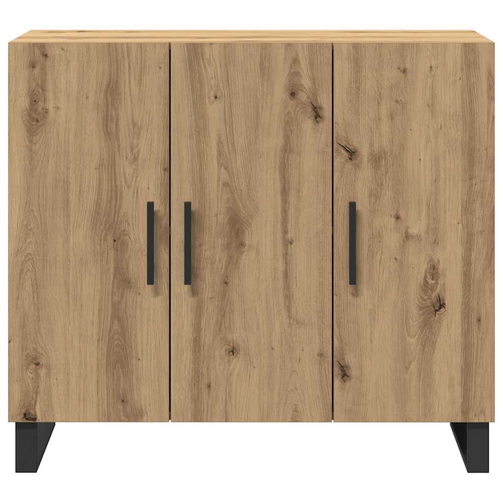 vidaXL Bufet Dąb rzemieślniczy 90 x 34 x 80 cm Materiał drewnopochodny