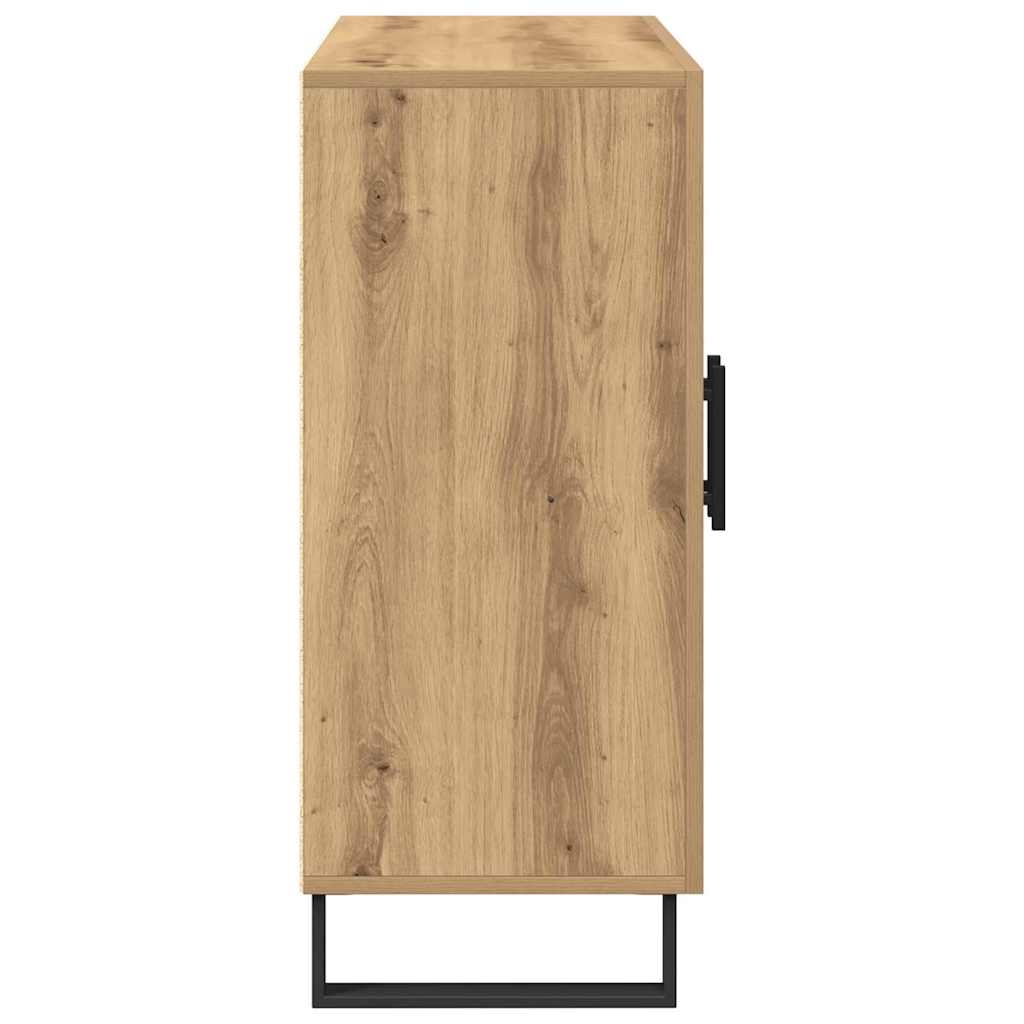 vidaXL Bufet Dąb rzemieślniczy 90 x 34 x 80 cm Materiał drewnopochodny