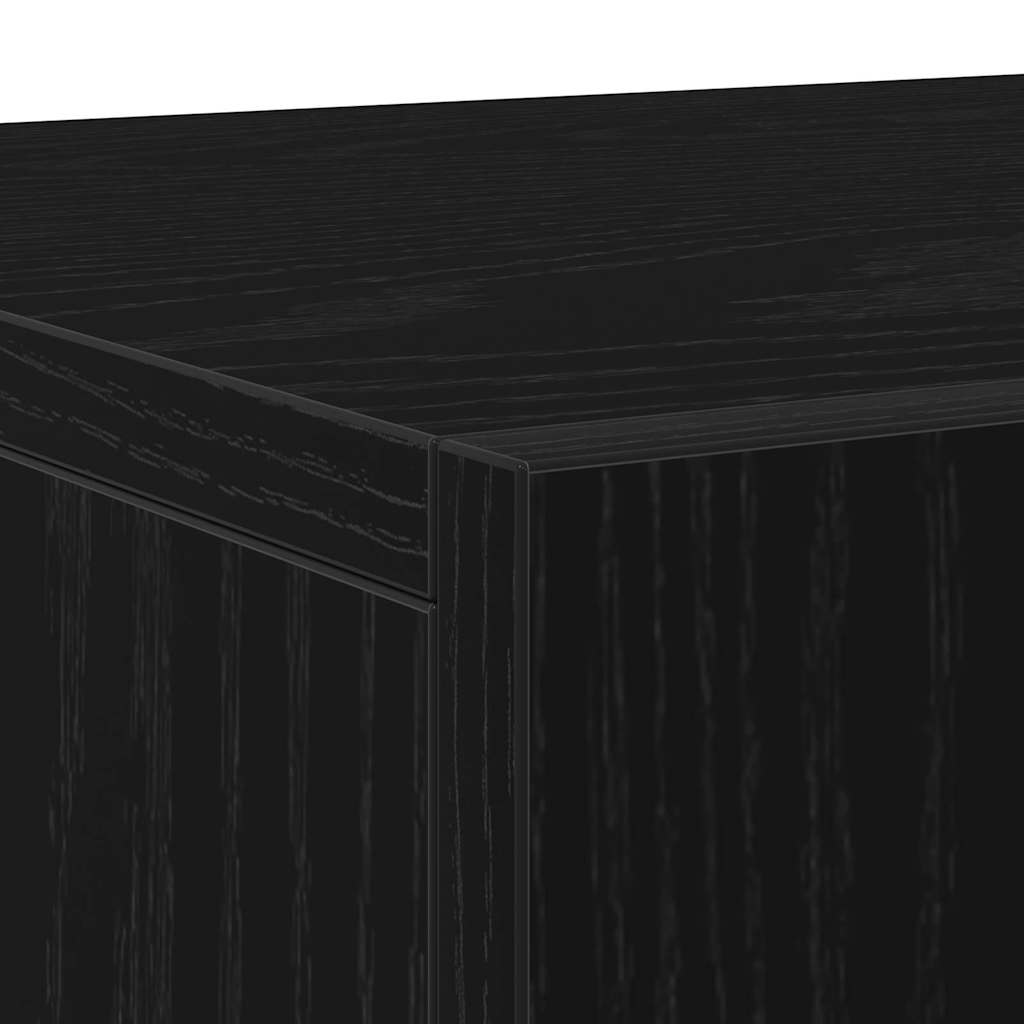 vidaXL Bufet Czarny Dąb 90 x 34 x 80 cm Materiał drewnopochodny