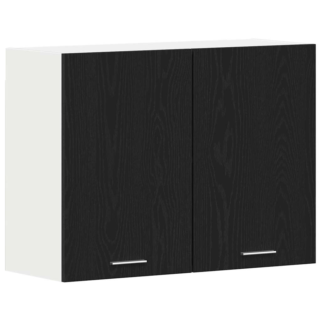 vidaXL Szafka wisząca z półką Lyon Czarny Dąb 80 x 31 x 60 cm