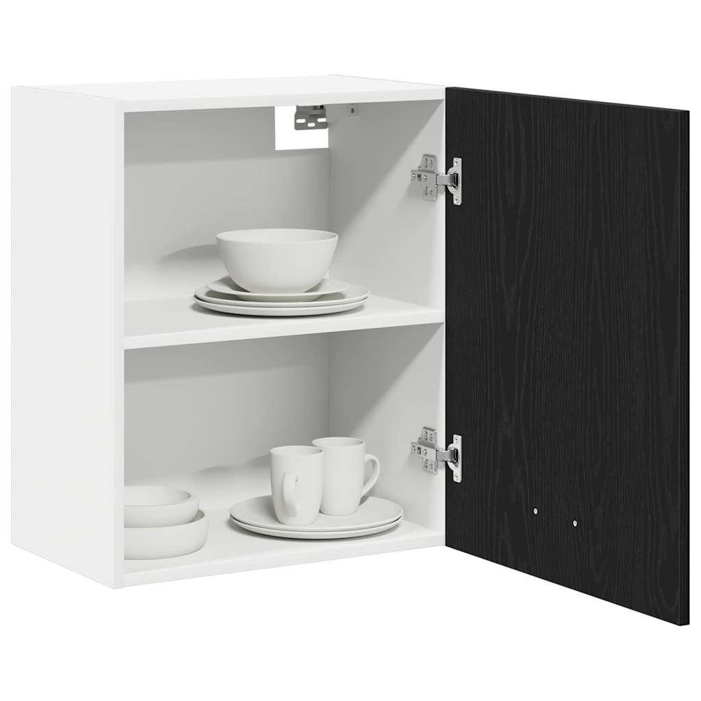 vidaXL Szafka wisząca z półką Lyon 2 pcs Czarny Dąb 50 x 31 x 60 cm
